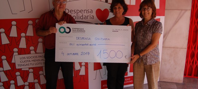 El proyecto Empresas Solidarias entrega un donativo a Despensa Solidaria